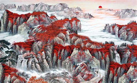 风水画|中国十大风水画鸿运当头山水画全面剖析